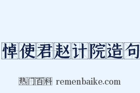 悼使君赵计院造句是什么意思的图片